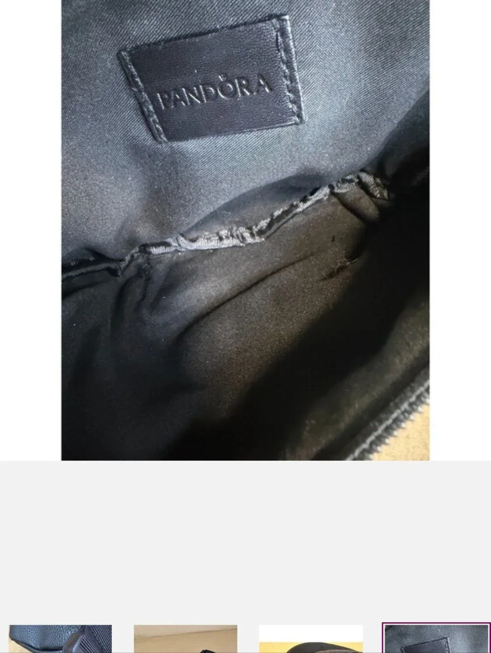 Limited Edition PANDORA Black Faux Leather Belt Bag Crossbody Fanny Pack